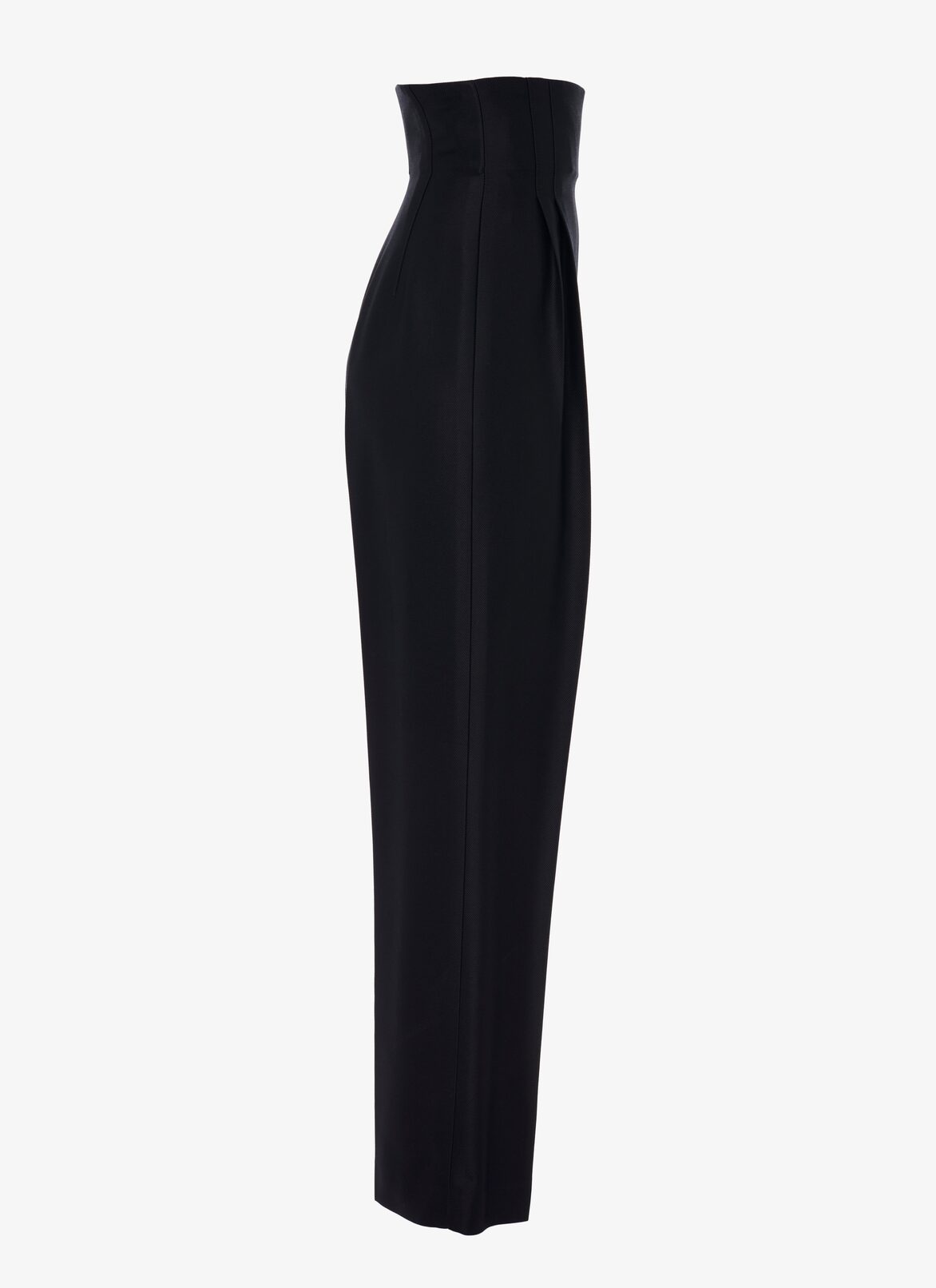 Straight wool twill pants ALAÏA BLACK STRAIGHT WOOL TWILL PANTS